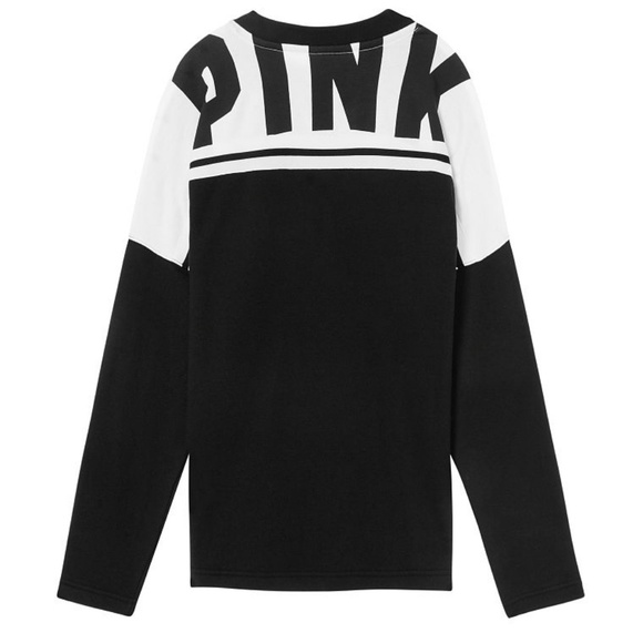 PINK Victoria's Secret Tops - Victoria Secret Pink Oversized Black Tunic Crew